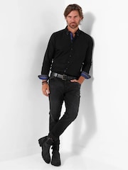 Joe Browns Black Distinctive Double Collar Smart Shirt - Image 4 of 5