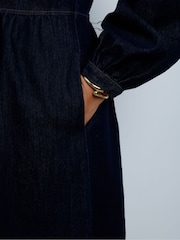 Live Unlimited Denim Front Zip Midi Dress - Bilde 3 av 6