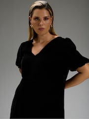 Live Unlimited Velvet Short Sleeve Maxi Dress - Image 3 of 6