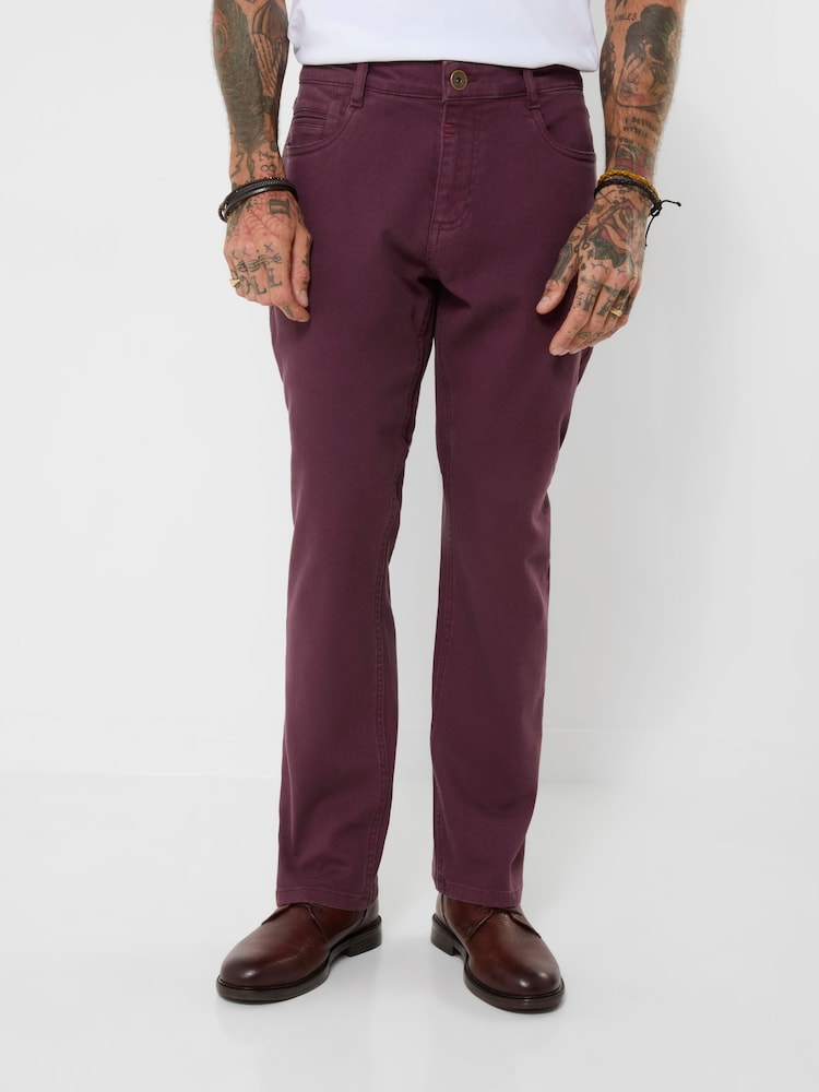 Joe Browns Purple Cool In Colour Straight Jeans - Image 1 of 8 Joe Browns Purple Cool In Colour Straight Jeans - Image 1 of 8