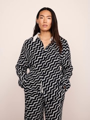 Mint Velvet Blue Abstract Print Shirt - Image 2 of 7