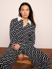 Mint Velvet Blue Abstract Print Shirt - Image 3 of 7