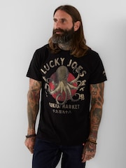 Joe Browns Black Lucky Joes Octopus T-Shirt - Image 1 of 5