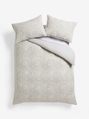 N. Premium 300 Thread Count Textured Floral 100% Cotton Duvet Cover and Pillowcase Set - Изображение 5 из 5