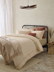 Natural Floral Border 100% Cotton Duvet Cover Set - Image 1 of 5
