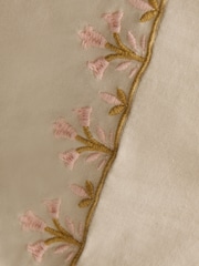 Natural Floral Border 100% Cotton Duvet Cover Set - Image 4 of 5