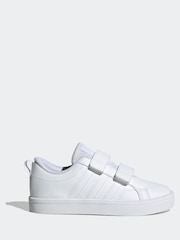 adidas White VS Pace 2.0 Hook and Loop Trainers - Image 1 of 8