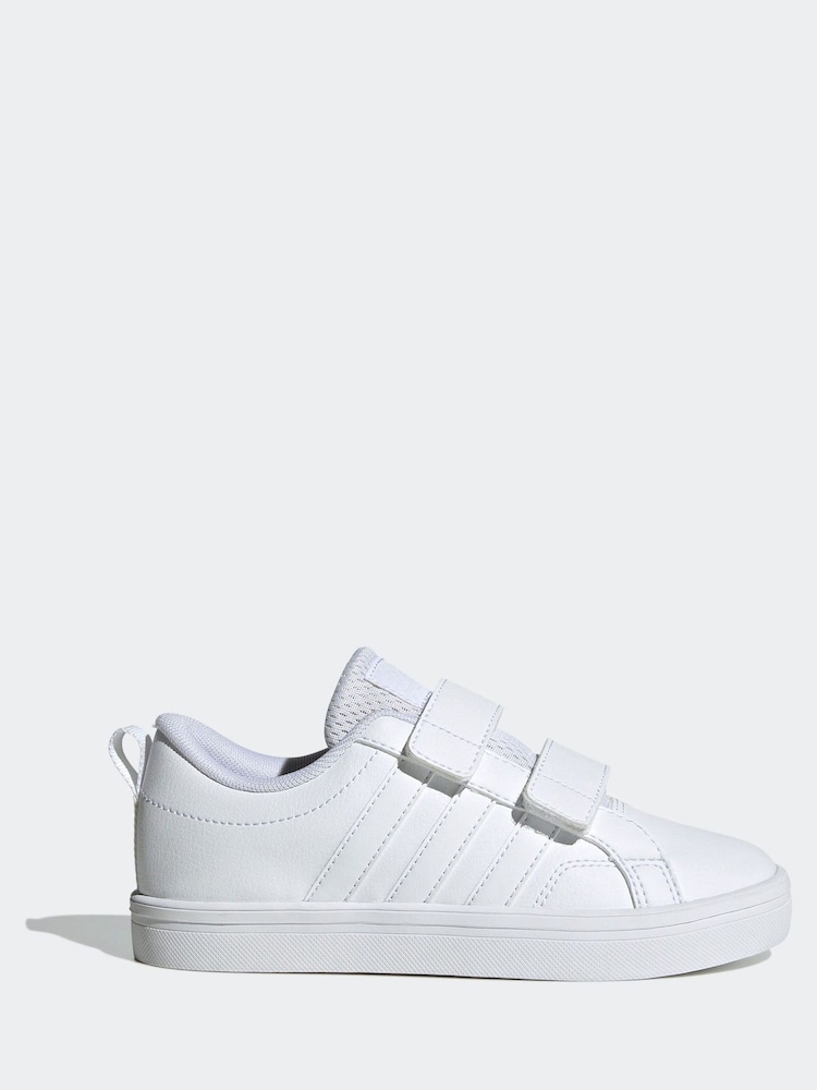adidas White VS Pace 2.0 Hook and Loop Trainers - Image 1 of 8