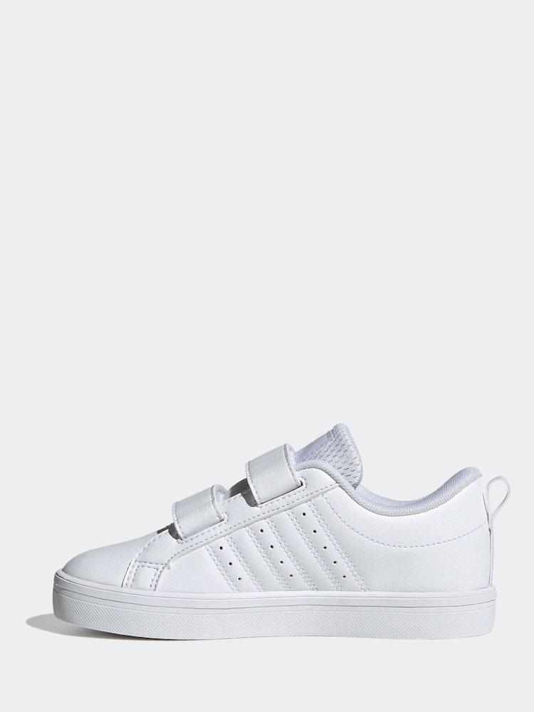 adidas White VS Pace 2.0 Hook and Loop Trainers - Image 2 of 8
