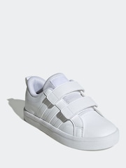 adidas White VS Pace 2.0 Hook and Loop Trainers - Image 3 of 8