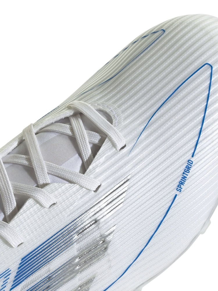 adidas White F50 League Fg/MG Football Boots - Image 8 of 9