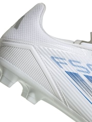 adidas White F50 League Fg/MG Football Boots - Image 9 of 9