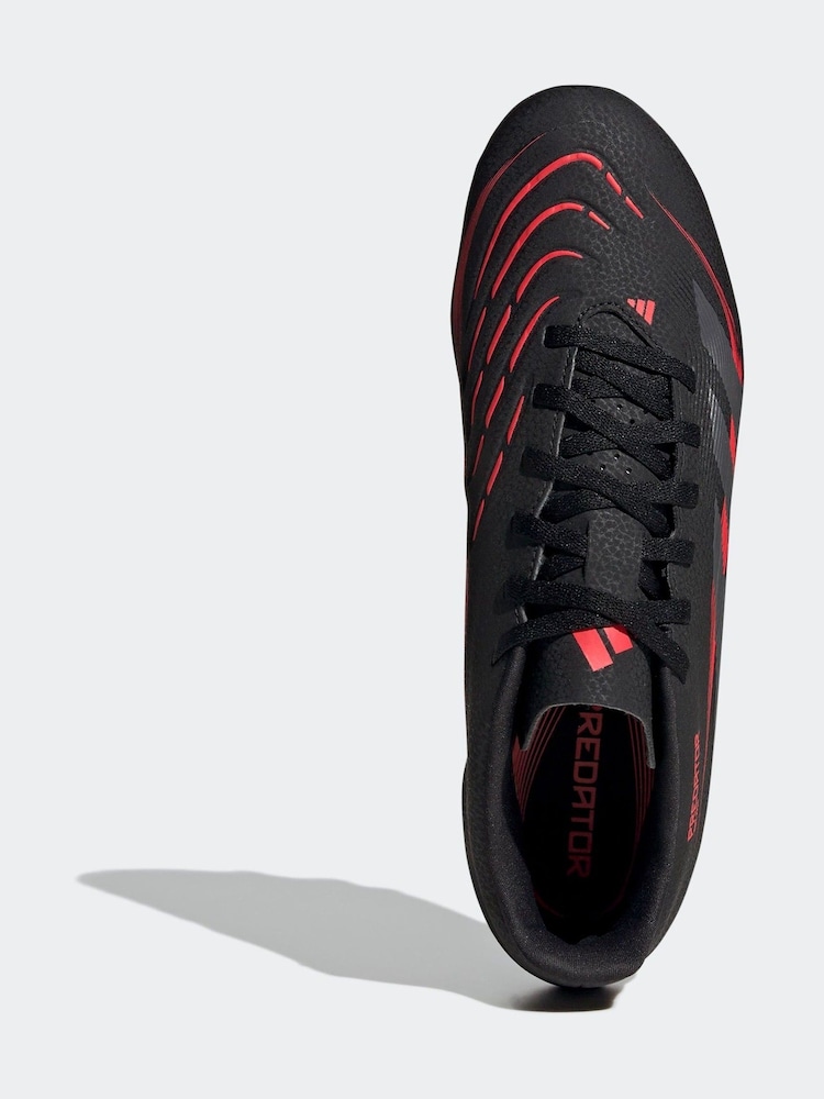 adidas Black Predator Club Fg/MG Football Boots - Image 6 of 9