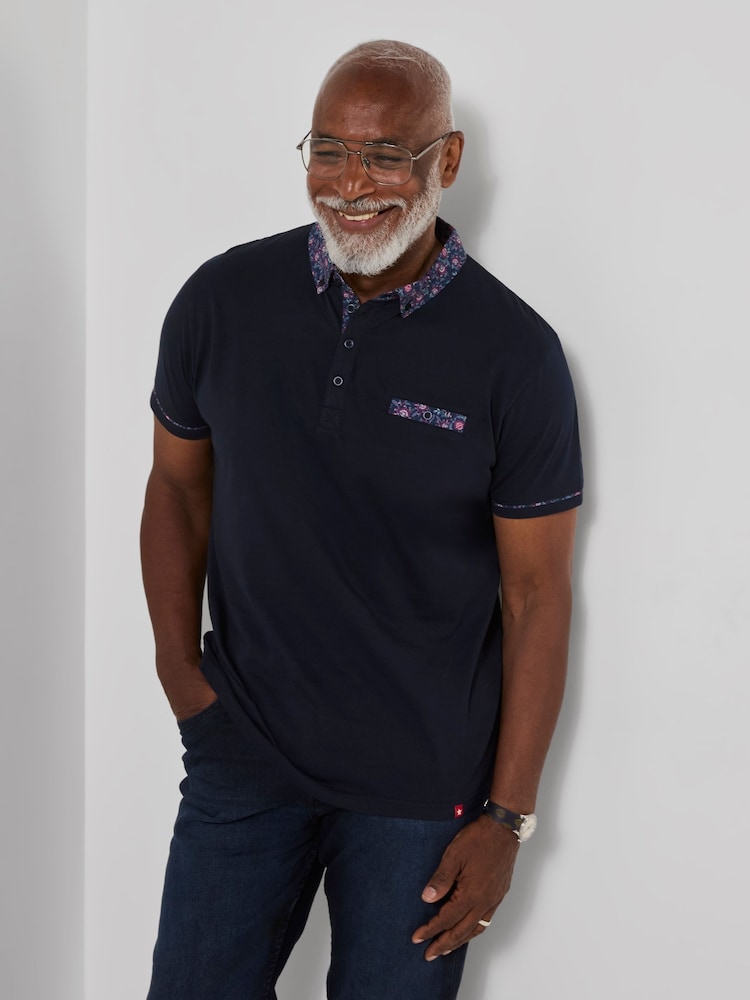 Joe Browns Blue Superb Smart Polo Shirt - Image 1 of 5