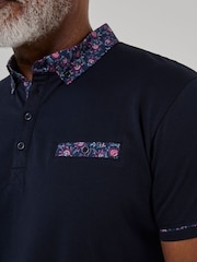 Joe Browns Blue Superb Smart Polo Shirt - Image 4 of 5