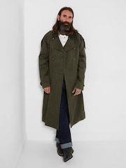 Joe Browns Green Marvelous Military Trench Coat - Image 2 of 8