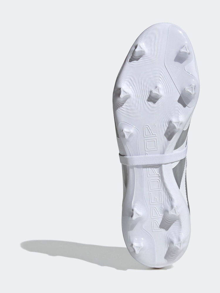 adidas White Predator League Ft Fg/MG Football Boots - Image 5 of 9