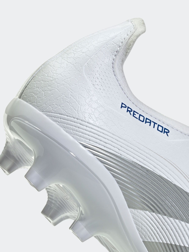adidas White Predator League Ft Fg/MG Football Boots - Image 8 of 9