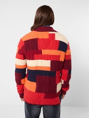 Joe Browns Orange Perfect Patchwork Cardigan - Image 4 of 8