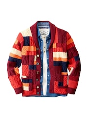 Joe Browns Orange Perfect Patchwork Cardigan - Image 7 of 8