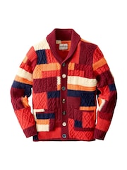 Joe Browns Orange Perfect Patchwork Cardigan - Image 8 of 8