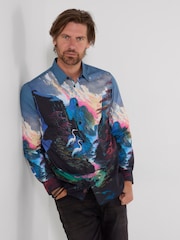 Joe Browns Blue Lavish Landscape Print Shirt - Image 1 of 5