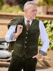 Joe Browns Green Fabulous Washed Cord Waistcoat - Image 1 of 3