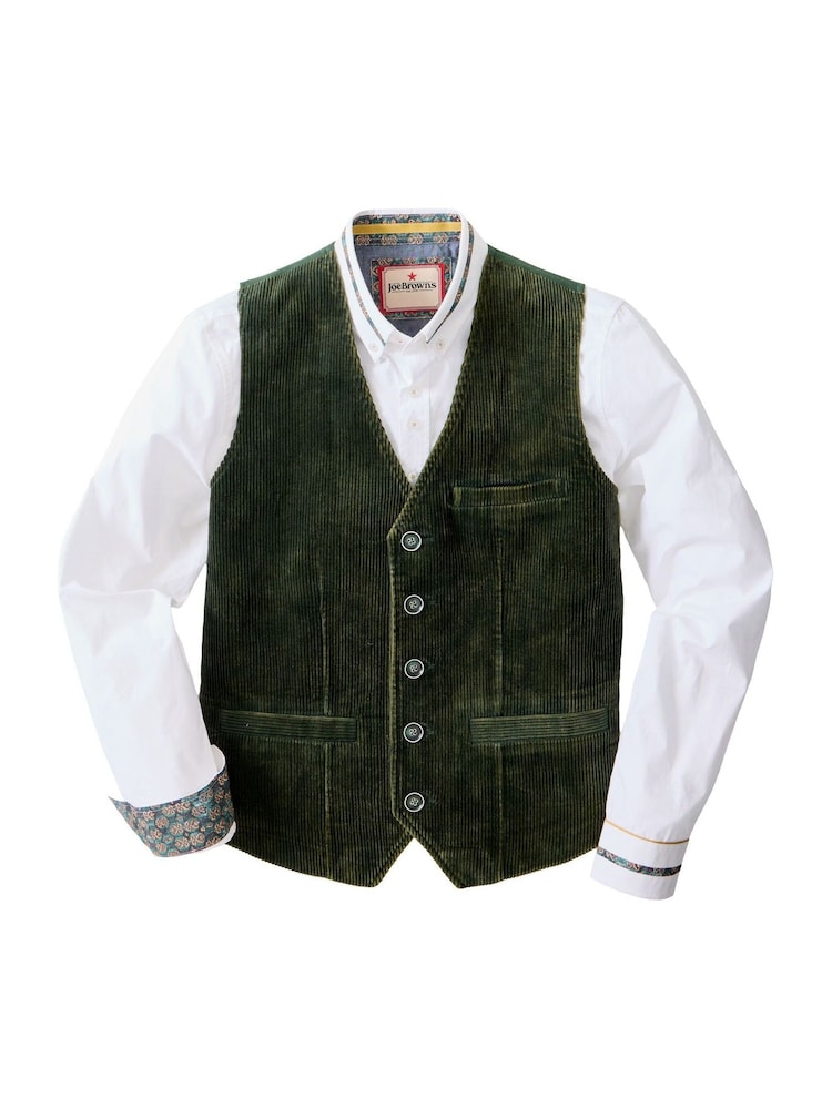 Joe Browns Green Fabulous Washed Cord Waistcoat - Image 3 of 3 Joe Browns Green Fabulous Washed Cord Waistcoat - Image 3 of 3