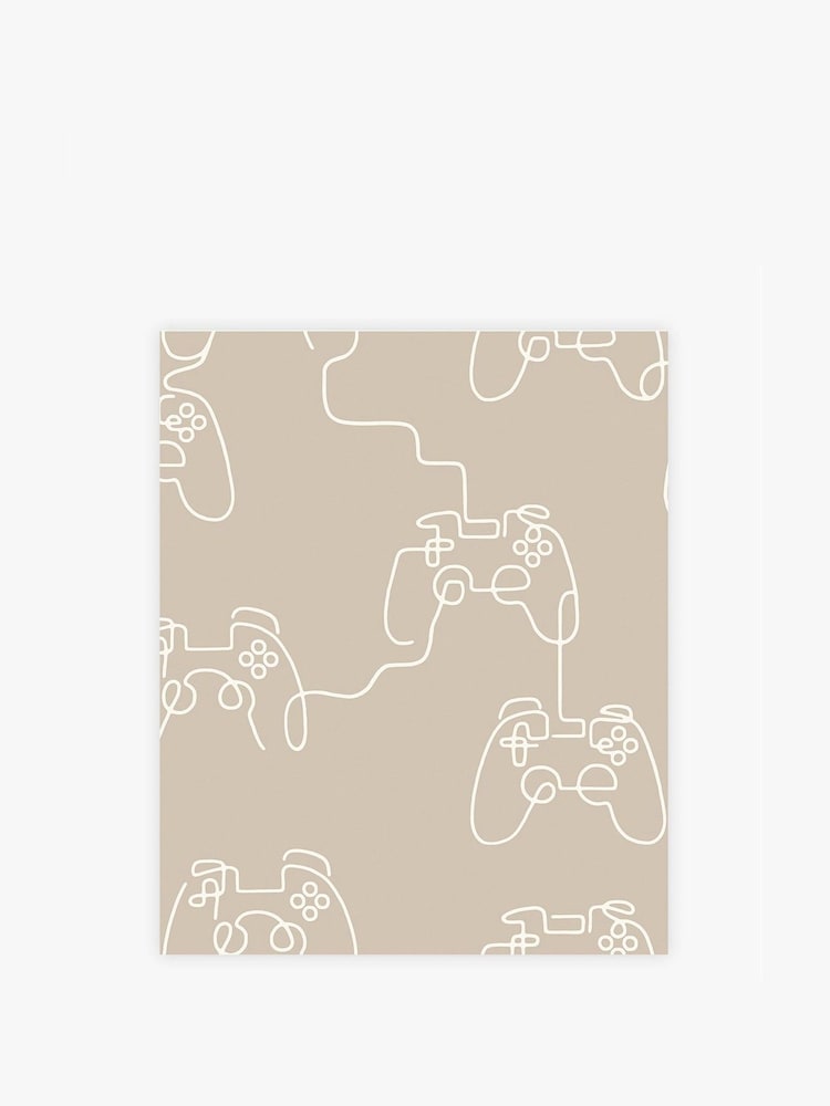 Cream Gamer Doodle 10M Wallpaper - Image 2 of 4