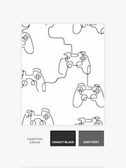 Black Gamer Doodle 10M Wallpaper - Image 4 of 4