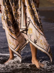 Mint Velvet Green Floral Print Scarf Detail Maxi Dress - Image 4 of 8
