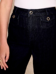 Mint Velvet Blue Wide Crop Jeans - Image 4 of 7