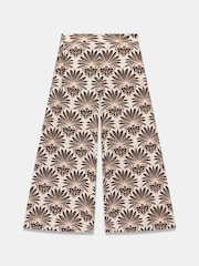Mint Velvet Black Satin Geo Print Wide Leg Trousers - Image 6 of 7