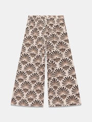 Mint Velvet Black Satin Geo Print Wide Leg Trousers - Image 7 of 7