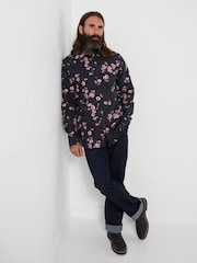 Joe Browns Black Oriental Bloom Print Shirt - Image 3 of 5