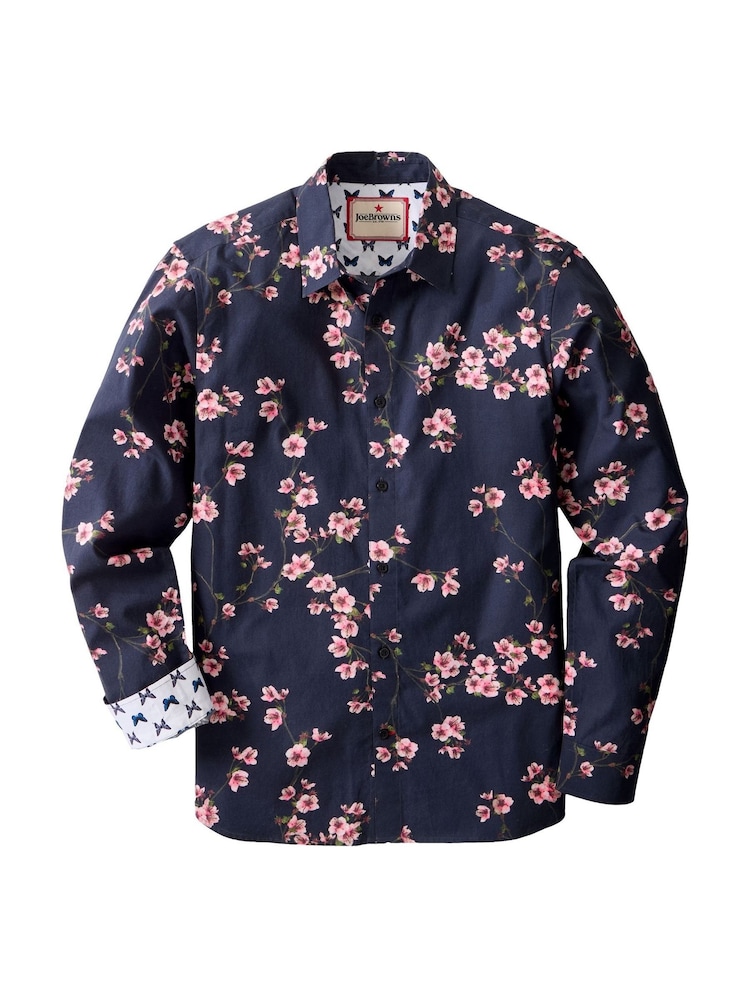 Joe Browns Black Oriental Bloom Print Shirt - Image 5 of 5
