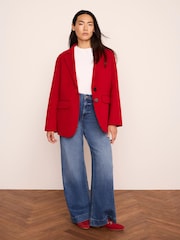 Mint Velvet Red Single Breasted Hand Finished Blazer - Image 3 of 8
