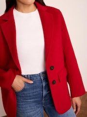 Mint Velvet Red Single Breasted Hand Finished Blazer - Image 5 of 8