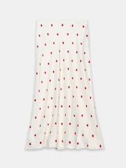 Mint Velvet Red Satin Maxi Slip Skirt - Image 6 of 7