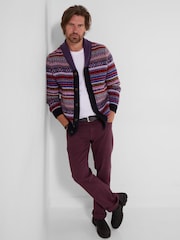 Joe Browns Purple Fairisle Shawl Cardigan - Image 5 of 8