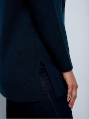 Live Unlimited Green Crew Neck Seam Detail Knitted Jumper - Image 3 of 3
