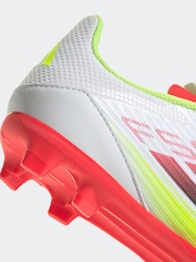 adidas White F50 League Fg/MG Football Boots - Image 10 of 10
