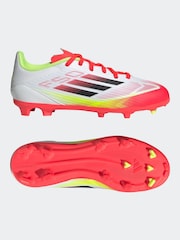 adidas White F50 League Fg/MG Football Boots - Image 6 of 10