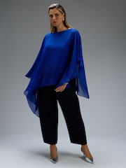 Live Unlimited Asymmetric Cape Overlay Blouse - صورة 1 من 6