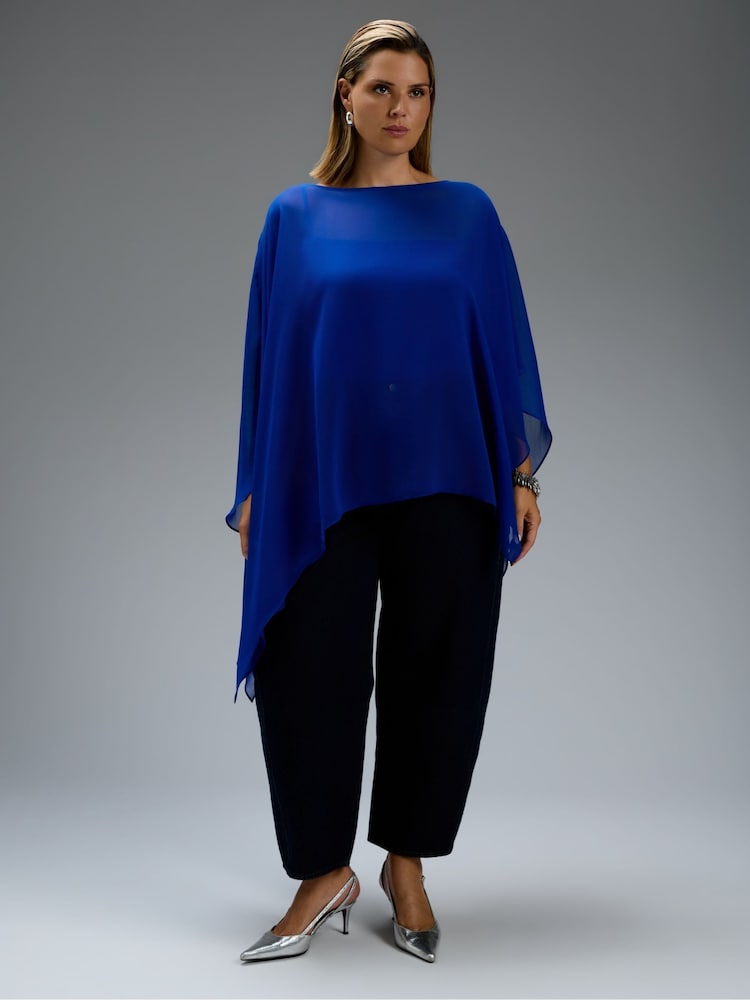 Live Unlimited Asymmetric Cape Overlay Blouse - صورة 2 من 6 Live Unlimited Asymmetric Cape Overlay Blouse - صورة 2 من 6
