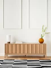 Jasper Conran London Oak Belgrave Wide TV Unit - Image 1 of 10
