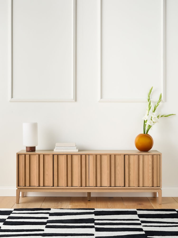 Jasper Conran London Oak Belgrave Wide TV Unit - Image 1 of 10