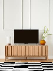Jasper Conran London Oak Belgrave Wide TV Unit - Image 2 of 10
