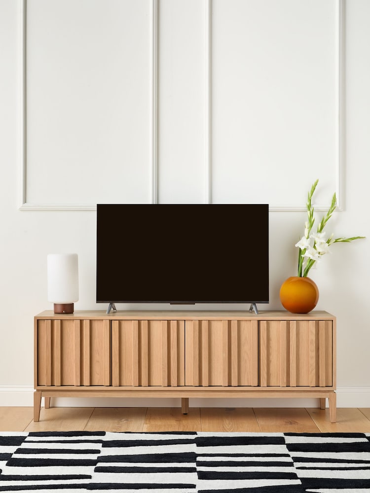 Jasper Conran London Oak Belgrave Wide TV Unit - Image 2 of 10