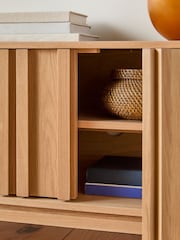Jasper Conran London Oak Belgrave Wide TV Unit - Image 6 of 10